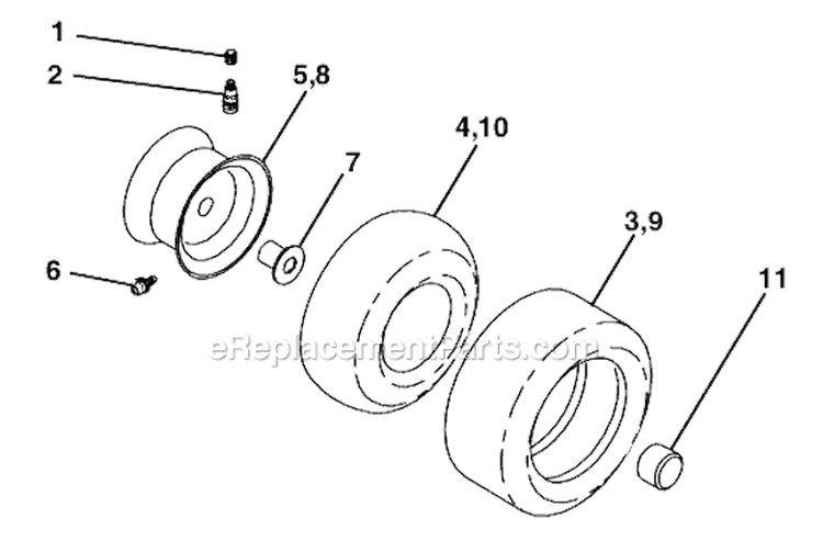Page H Diagram and Parts List for WE12538K  Weed Eater Lawn Tractor